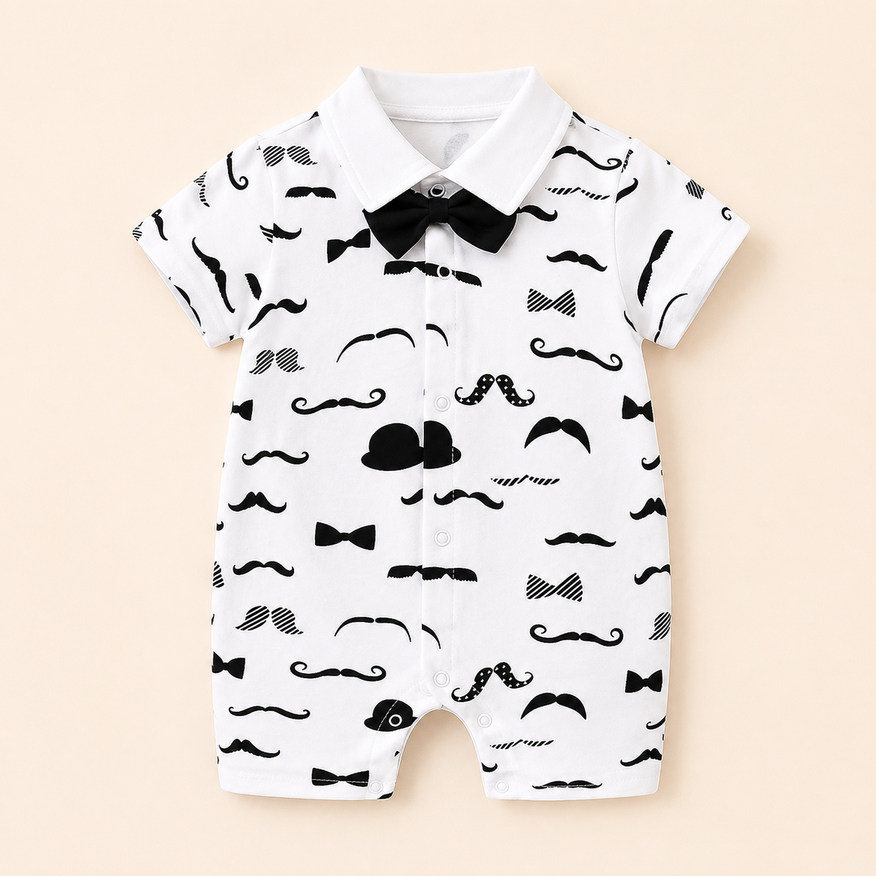 Baby Boys Gentleman Cotton Romper | Formal One-Piece Outfit