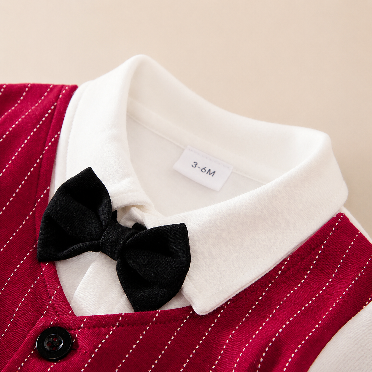 Baby Boys Wine Red Gentleman Romper Suit | Cloud & Cotton